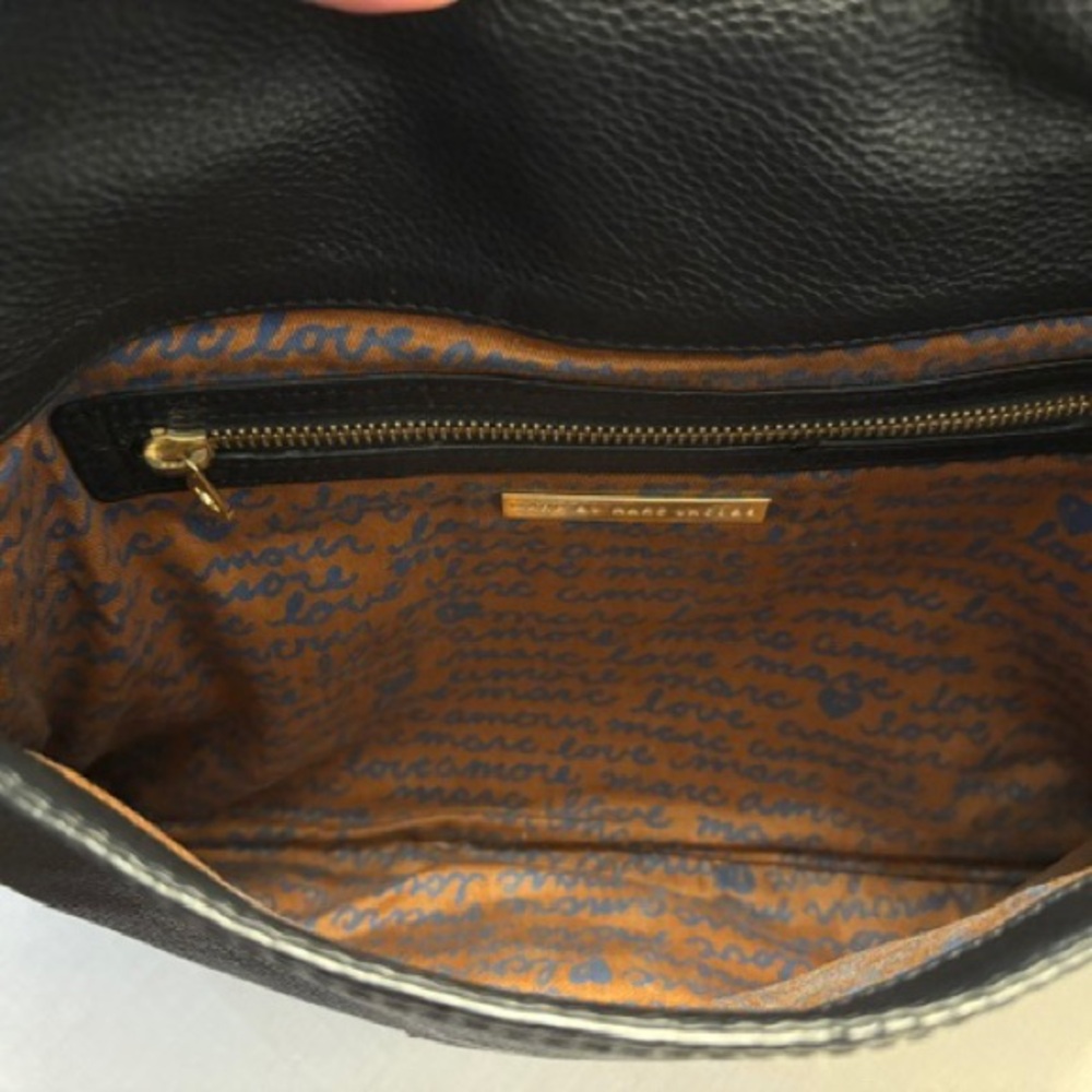 Marc by Marc Jacob's Black Leather large clutch with dust bag - Picture 6 of 9